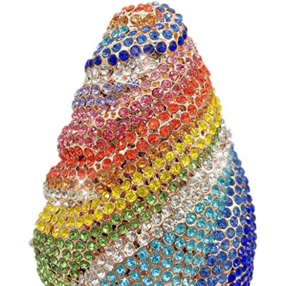 NWT Sparkling Bling Swarovski Crystal Rhinestone Popsicle Ice Cream Clut… - Picture 17 of 17